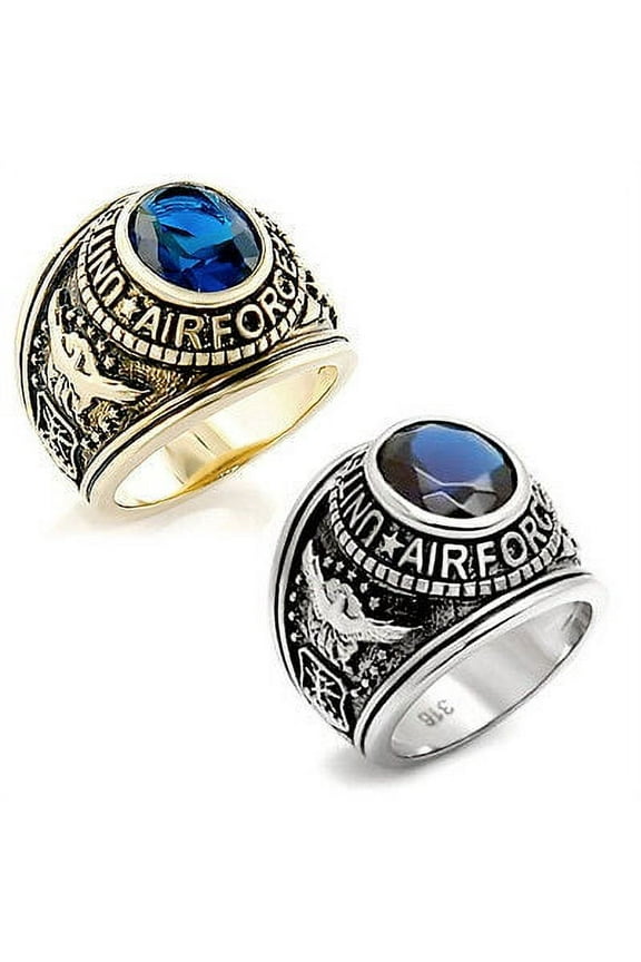 United States US Air Force Ring USAF Military Rings Silver Gold (Also Army Navy)