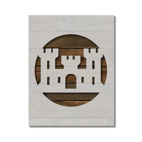 United States US Army Corps of Engineers Branch Insignia Stencil Template Reusable 8.5 x 11 for Painting on Walls, Wood, Etc. By Stencilville