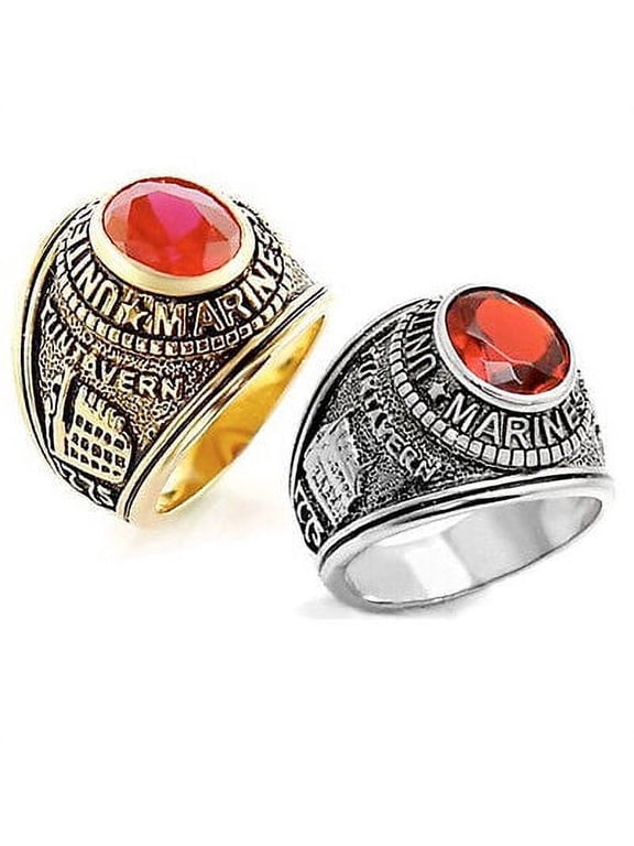 United States US Marine Corps Ring USMC Military Rings Surplus of Silver & Gold
