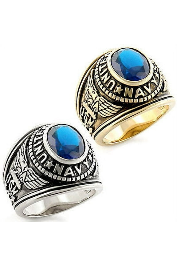 United States US NAVY Ring - USN Seals Military Rings - Surplus of Silver & Gold