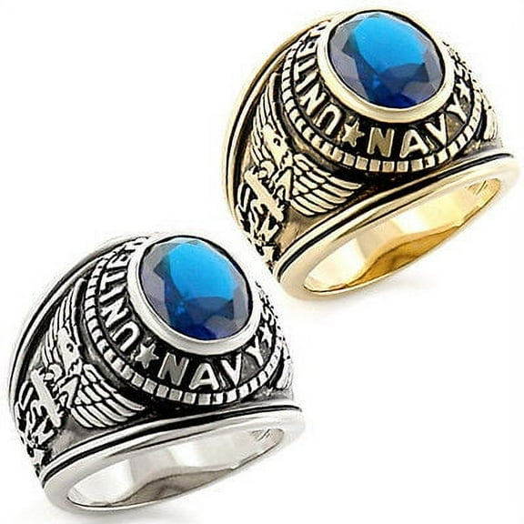 United States US NAVY Ring - USN Seals Military Rings - Surplus of Silver & Gold