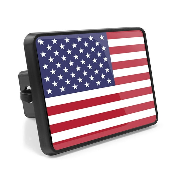 United States USA American Flag ABS Plastic 2 inch Trailer Hitch Cover