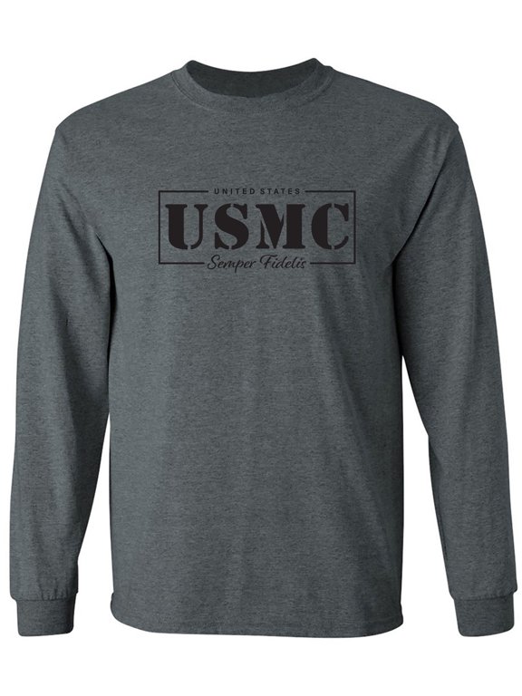 United States USMC Semper Fidelis Adult Long Sleeve T-shirt