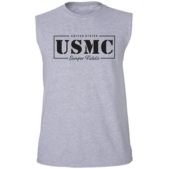 United States USMC Semper Fidelis Adult Sleeveless Tee