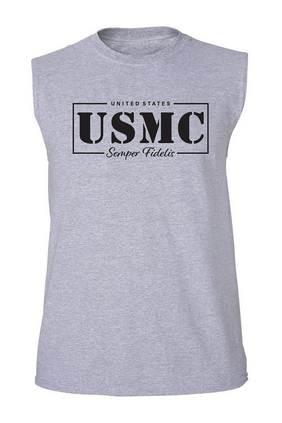 United States USMC Semper Fidelis Adult Sleeveless Tee