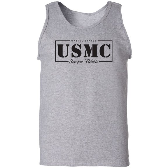 United States USMC Semper Fidelis Adult Tank Top