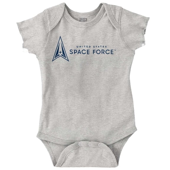 United States USSF Space Force Logo Romper Boys or Girls Infant Baby Brisco Brands 18M