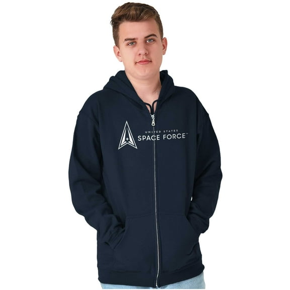 United States USSF Space Force Logo Unisex Plus Size Zip Hoodie Brisco Brands 2X
