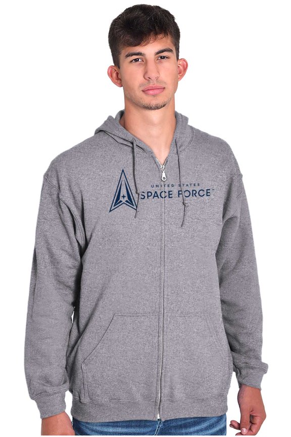 United States USSF Space Force Logo Unisex Plus Size Zip Hoodie Brisco Brands 4X