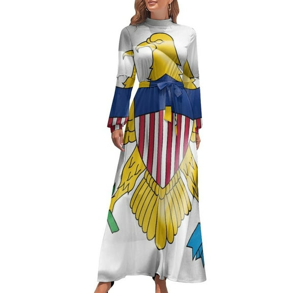 United States Virgin Islands Flag Long Dress Cocktail of dresses ladies dresses for women 2024