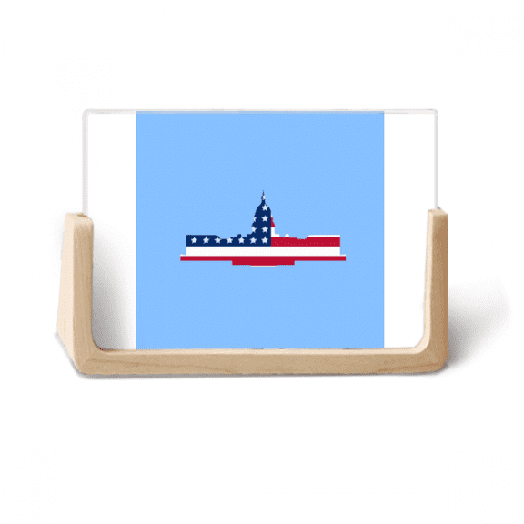 United States White House Flag Photo Wooden Photo Frame Tabletop Display