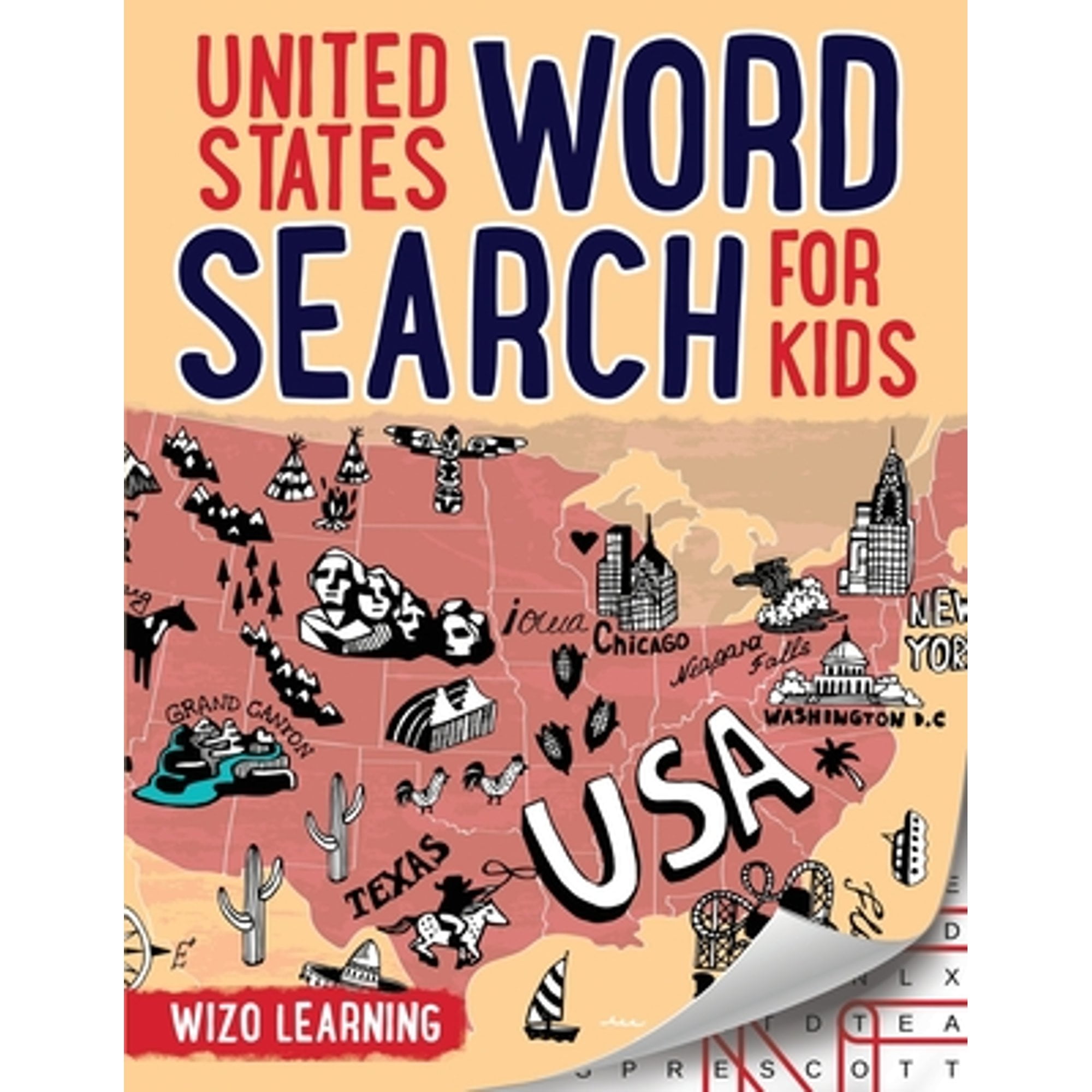 Pre-Owned United States Word Search For Kids (Paperback) by Wizo ...