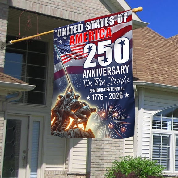 United States of America 250th Anniversary Flag, Semiquincentennial Garden Decor, 1776-2026 Patriotic Banner
