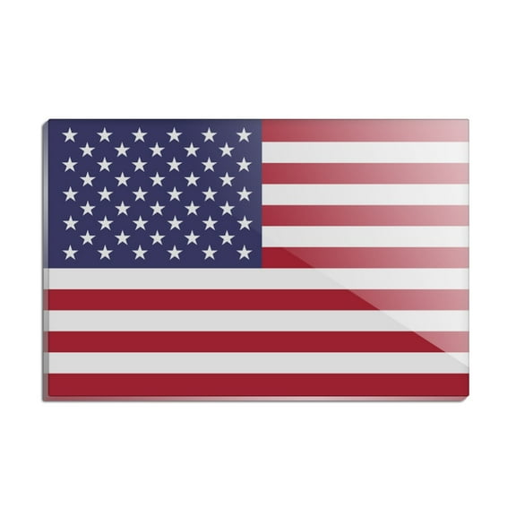 United States of America American USA Flag Rectangle Acrylic Fridge Refrigerator Magnet