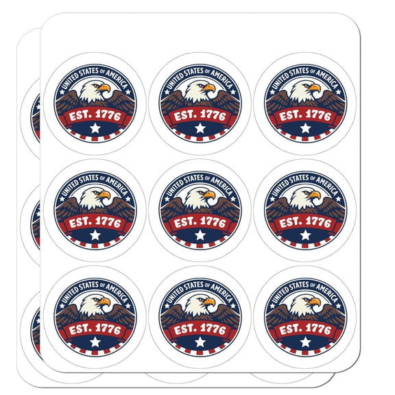 United States of America Est. 1776 Eagle Badge Planner Calendar Scrapbooking Crafting Stickers