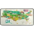 thumbnail image 1 of United States of America Map Design Non-Slip Soft Kitchen Mats Bath Rug Runner Doormats Carpet for Home Decor, 39" X 20", 1 of 6