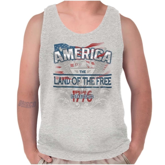 United States of America Motto Plus Size Graphic Tank Top Brisco Brands 2X