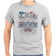 thumbnail image 1 of United States of America Motto Plus Size Crewneck Graphic Tee Shirt Brisco Brands 2X, 1 of 6
