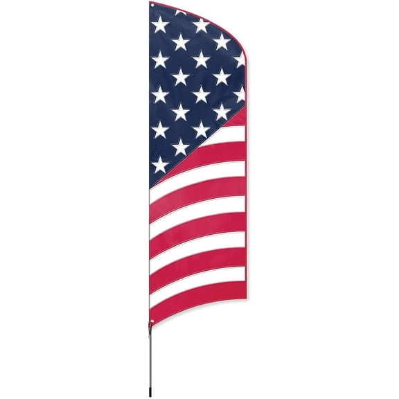 United States of America Tall Team Flag Tailgating Flag Kit 8.5 x 2.5 feet with Pole