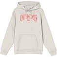 thumbnail image 1 of United States of America USA Flag Adult Sand Long Sleeve Hoodie-Medium, 1 of 3