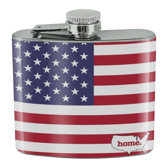 United States of America USA Home Country Flag Stainless Steel 5oz Hip Drink Kidney Flask