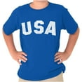 thumbnail image 1 of United States of America USA Patriot Crewneck T Shirts Boy Girl Teen Brisco Brands M, 1 of 6