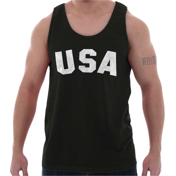 United States of America USA Patriot Plus Size Graphic Tank Top Brisco Brands 3X