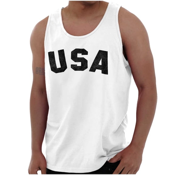 United States of America USA Patriot Tank Top T Shirts Men Women Brisco Brands S