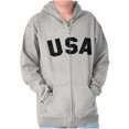 thumbnail image 1 of United States of America USA Patriot Unisex Fleece Graphic Zip Up Hoodie Brisco Brands 5X, 1 of 6