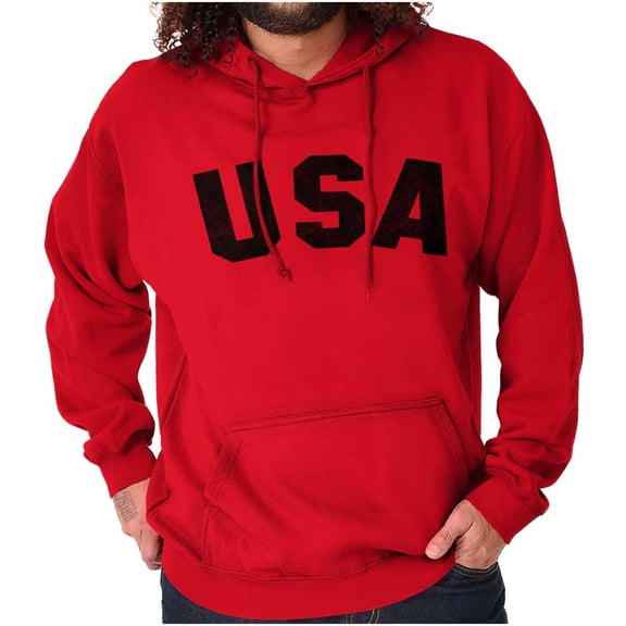 United States of America USA Patriot Unisex Plus Fleece Graphic Hoodie Brisco Brands 4X
