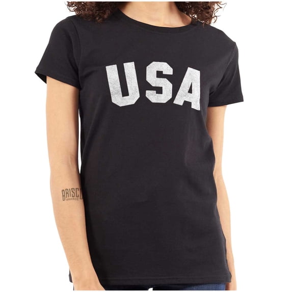 United States of America USA Patriot Womens Slim Fit Graphic Tee Brisco Brands M