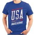 thumbnail image 1 of United States of Awesome Patriotic Men's Graphic T Shirt Tees Brisco Brands L, 1 of 6