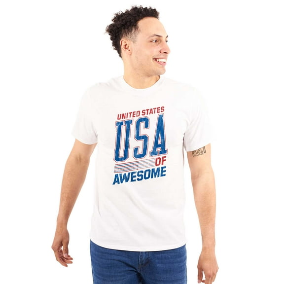 United States of Awesome Patriotic Unisex Plus Size Graphic Tee Brisco Brands 2X