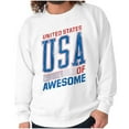 thumbnail image 1 of United States of Awesome Patriotic Unisex Plus Fleece Graphic Sweatshirt Brisco Brands 4X, 1 of 6