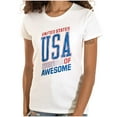 thumbnail image 1 of United States of Awesome Patriotic Womens Fitted Plus Size Graphic Tee Brisco Brands 2X, 1 of 6