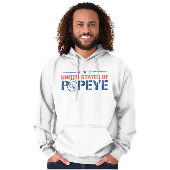 United States of Popeye Iconic USA Hoodie Sweatshirt Women Men Brisco Brands L