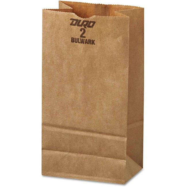 Duro Heavyduty Shorty Lion Kraft Paper Bags – 12 Lb Basis Weight, 7x4.5x13 Inches, 400 Pack