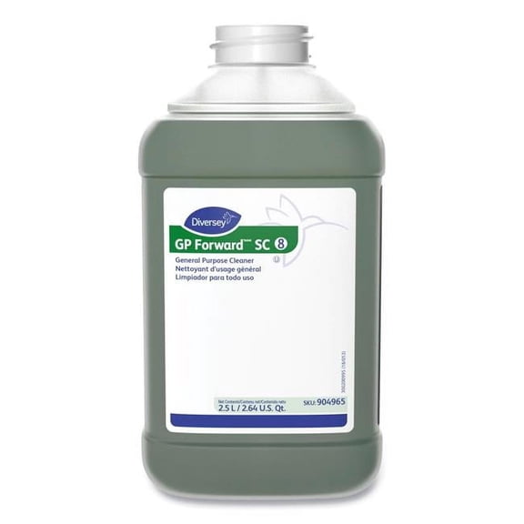 United Stationers Supply B3178298 Diversey GP Forward General Purpose Cleaner - Mild Citrus Scent - Green - 84.5 oz Bottle - Case of 2