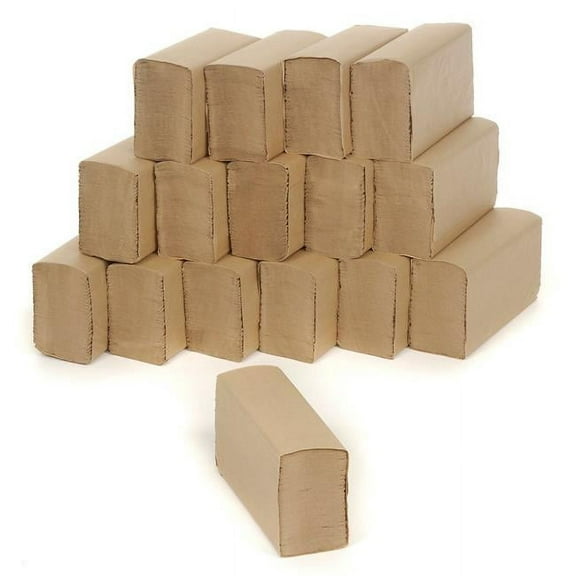 United Stationers Supply 237492 BWK6202 Multifold Paper Towels - 9 x 9 in. - Brown - 250 Towels per Pack - 16 per Case