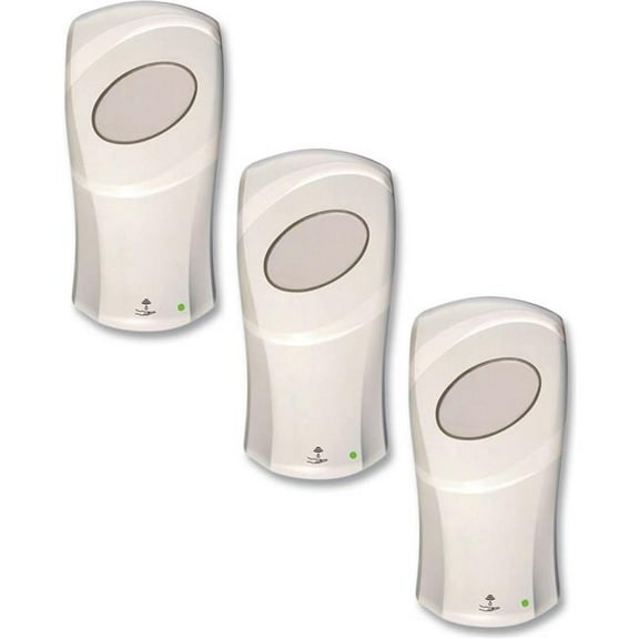 United Stationers Supply B3178072 FIT Universal Touch Free Dispenser, 1 Litre 4 x 5.4 x 11.2 in. - Ivory & White - Pack of 3