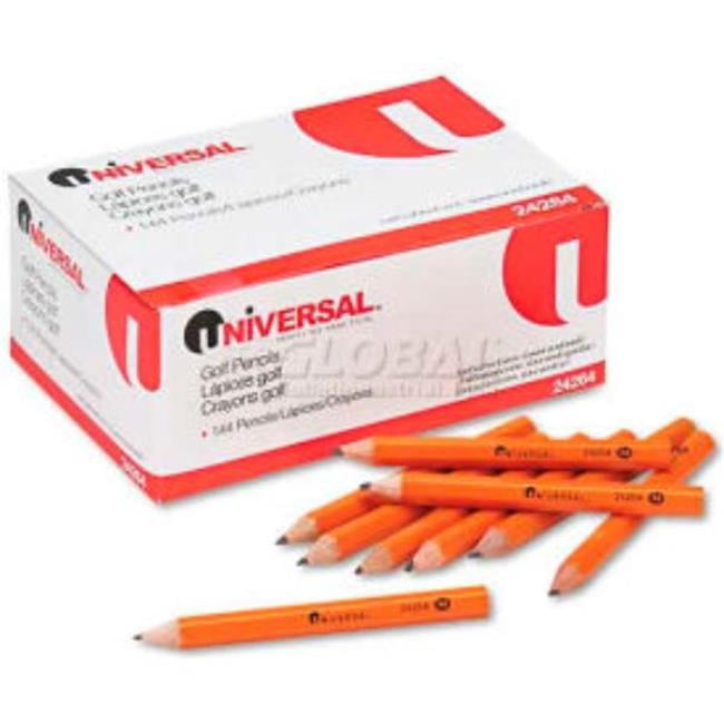 United Stationers Supply B1448870 Golf & Pew Pencil - HB - Yellow Barrel - 144 per Box - Black