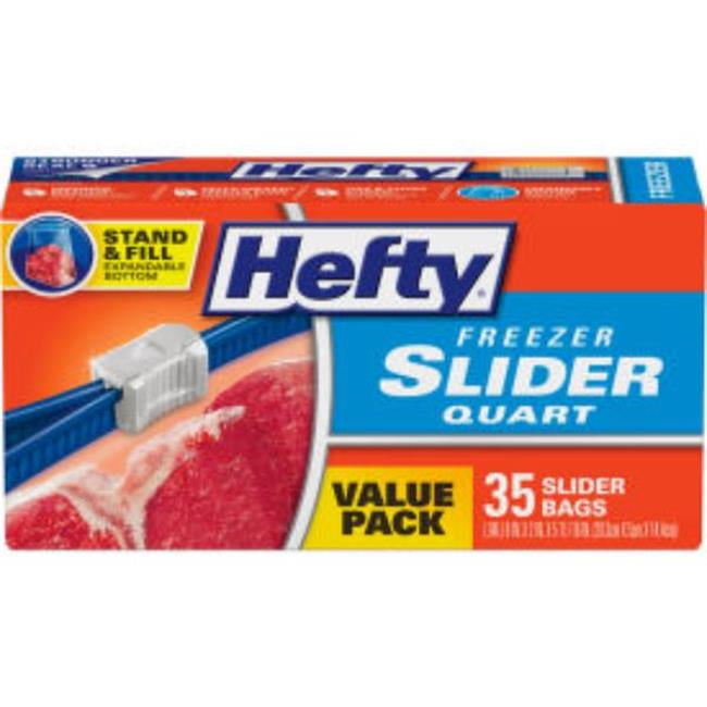 United Stationers Supply B1505517 Hefty One Zip Slider Freezer Bags 1