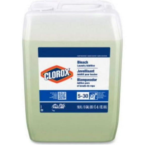 United Stationers Supply B3178254 P&G Pro Line Clorox Bleach Liquid Laundry Additive - Unscented - 5 gal Closed Loop Bottle