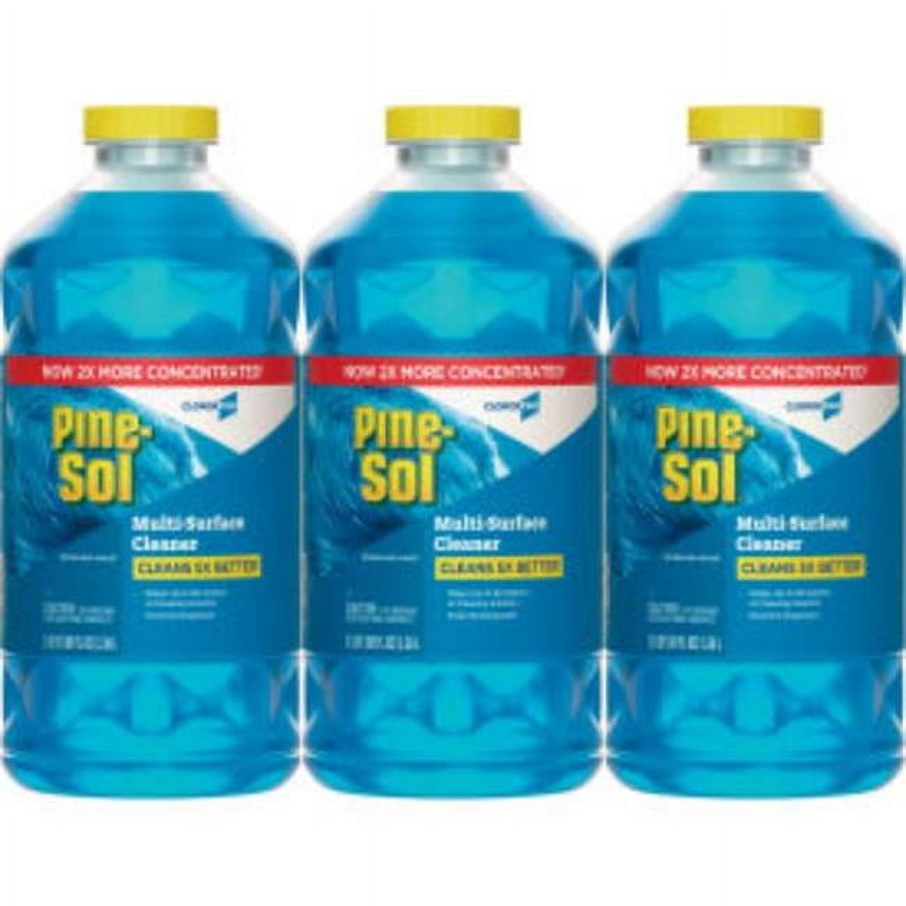 United Stationers Supply B3172927 Pine-Sol CloroxPro Multi-Surface Cleaner Concentrated - Sparkling Wave - 80 oz Bottle - Blue - Case of 3