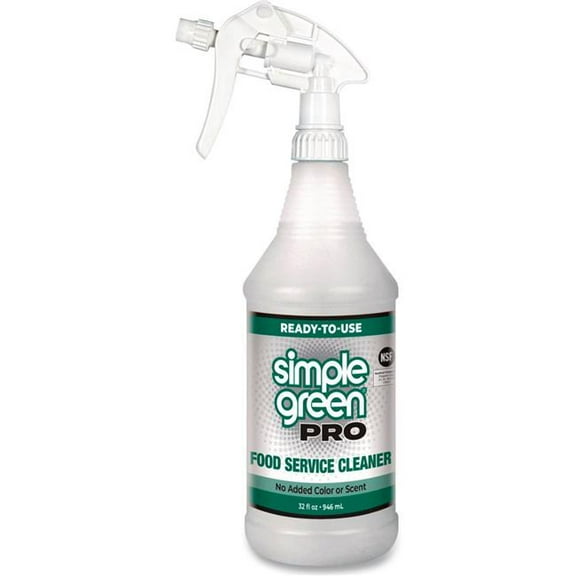 United Stationers Supply B3205916 Pro Ready-To-Use Food Service Cleaner, Unscented - 32 oz Spray Bottle - Case of 12