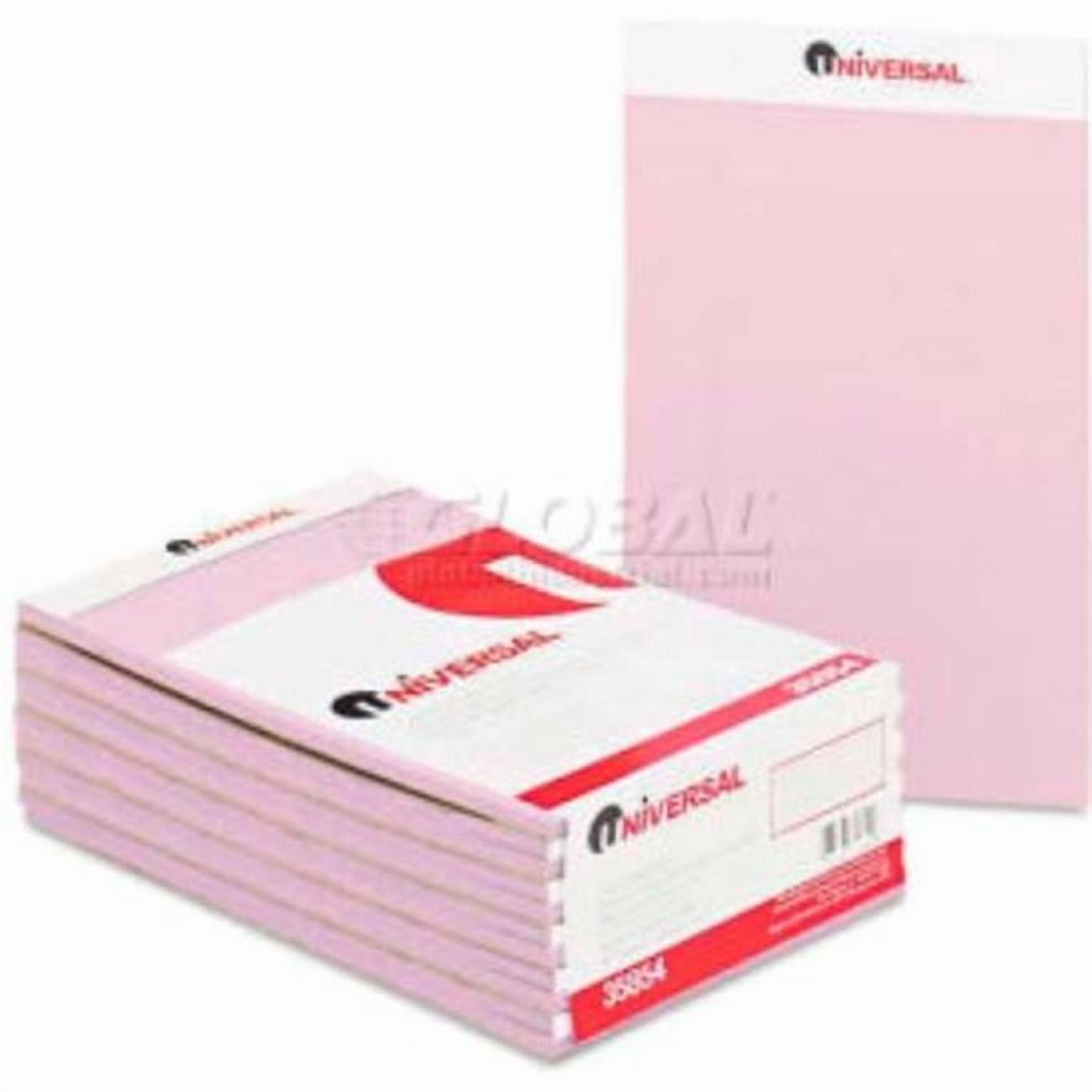 United Stationers Supply B1428345 Universal Colored Perforated Note Pads - Wide Rule - 5 x 8 in. - Orchid - 50 Sheet - Pack of 12