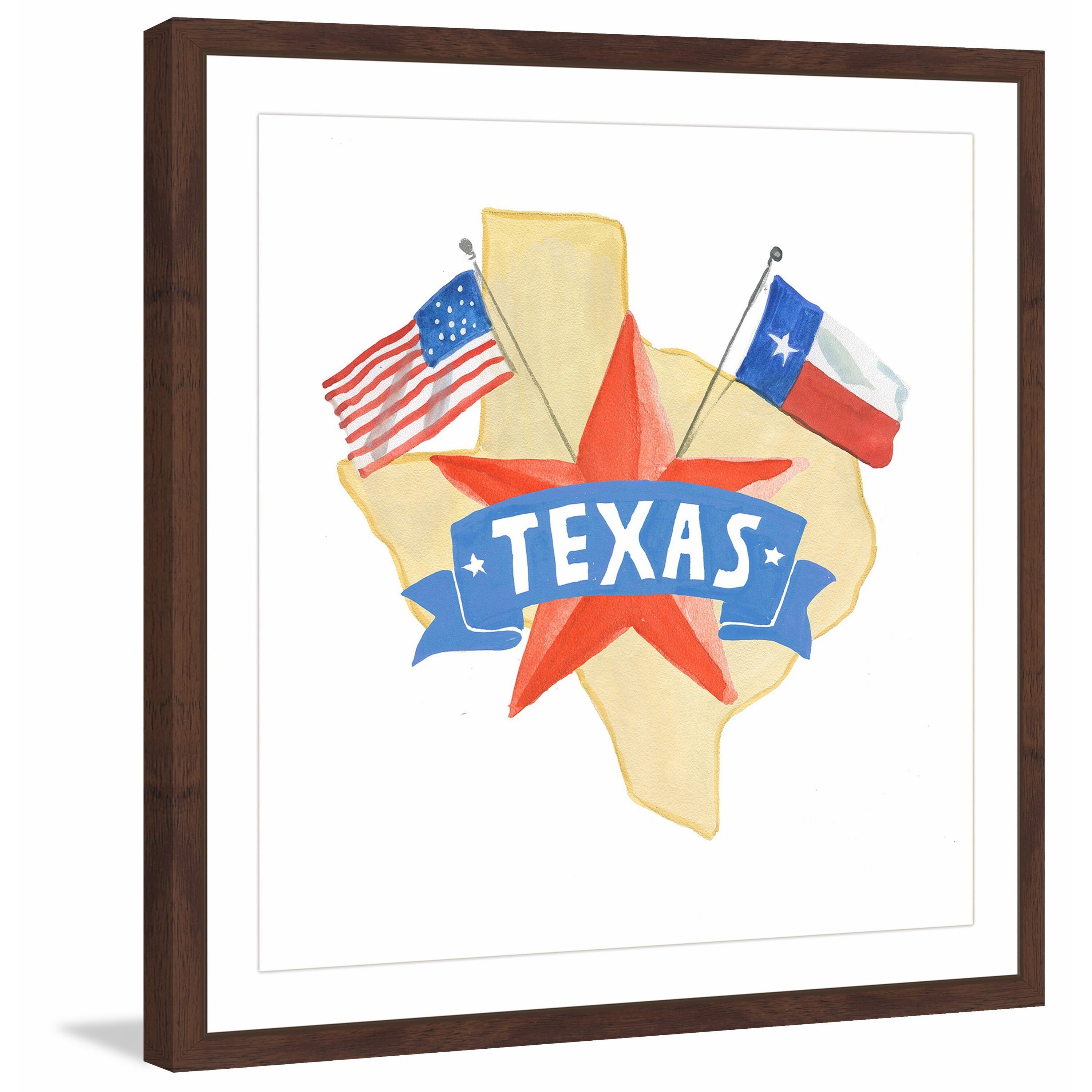 "United Texas" Framed Painting Print