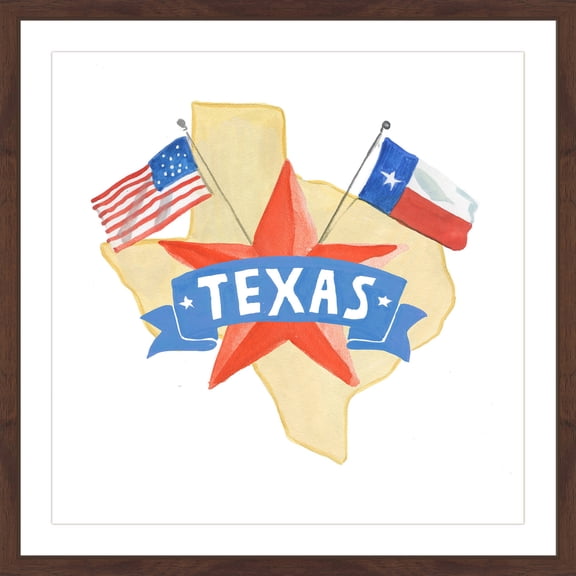 "United Texas" Framed Painting Print