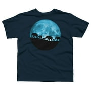 United Together - Elephants Boys Navy Blue Graphic Tee - Design By Humans  XS