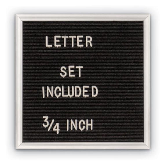 United Visual Products UV1010A Black Felt Letter Board 10' x 10' with Aluminum Frame and Letter Set